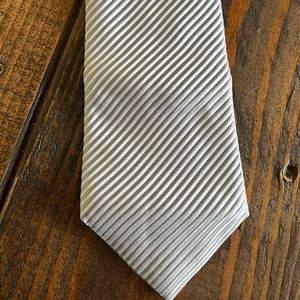 NEW WITH TAGS David Donahue Silver Silk Tie